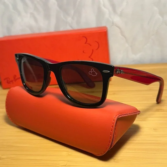 Ray-Ban Black and Red Mickey Sunglasses - Picture 2 of 7